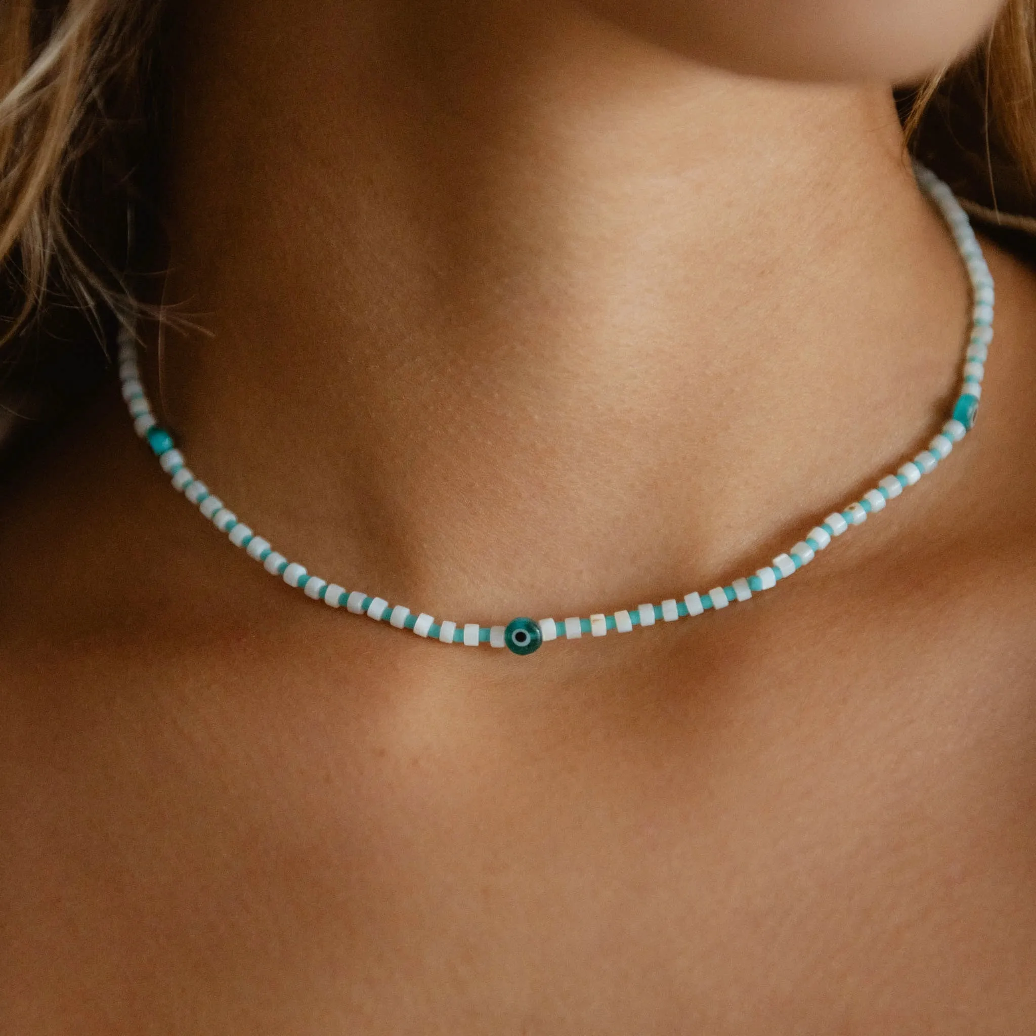 Hanauma Bay Evil Eye Necklace