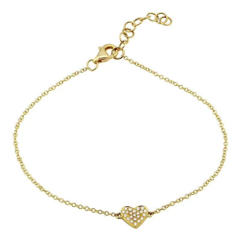 Heart Charm Link Bracelet