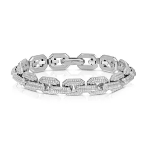 Hermes Link Diamond Gold Bracelet