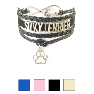 Infinity Love Silky Terrier Bracelet