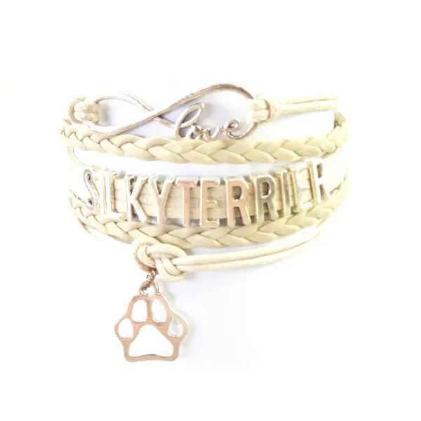 Infinity Love Silky Terrier Bracelet