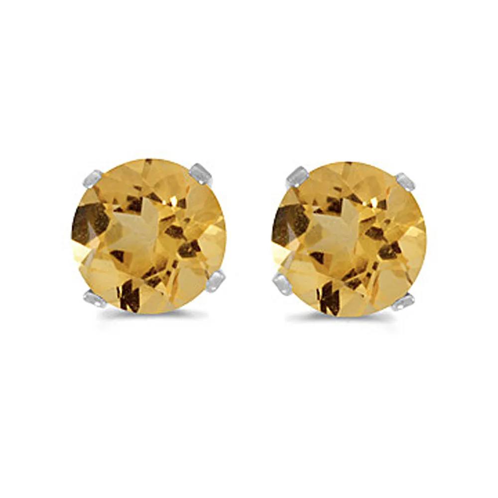 KATARINA Prong Set 5 MM Natural Gemstone Earring Studs