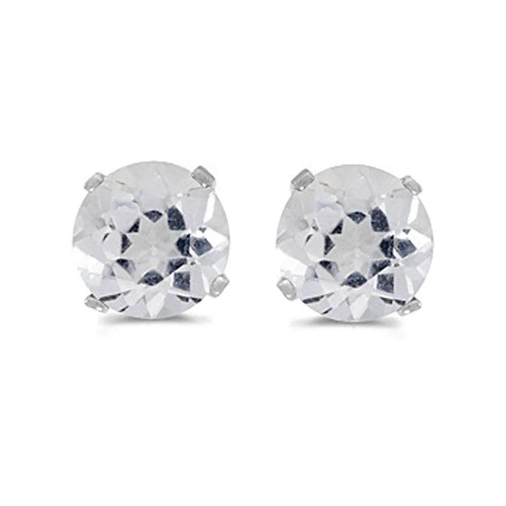KATARINA Prong Set 5 MM Natural Gemstone Earring Studs