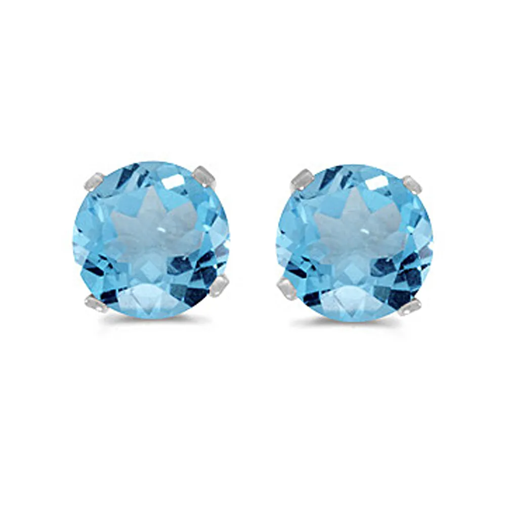KATARINA Prong Set 5 MM Natural Gemstone Earring Studs