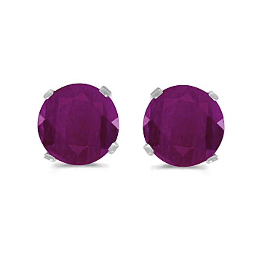 KATARINA Prong Set 5 MM Natural Gemstone Earring Studs