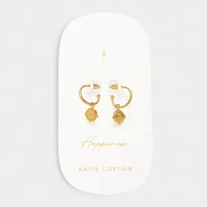 Katie Loxton Happiness Anitque Coin Hoop Earrings