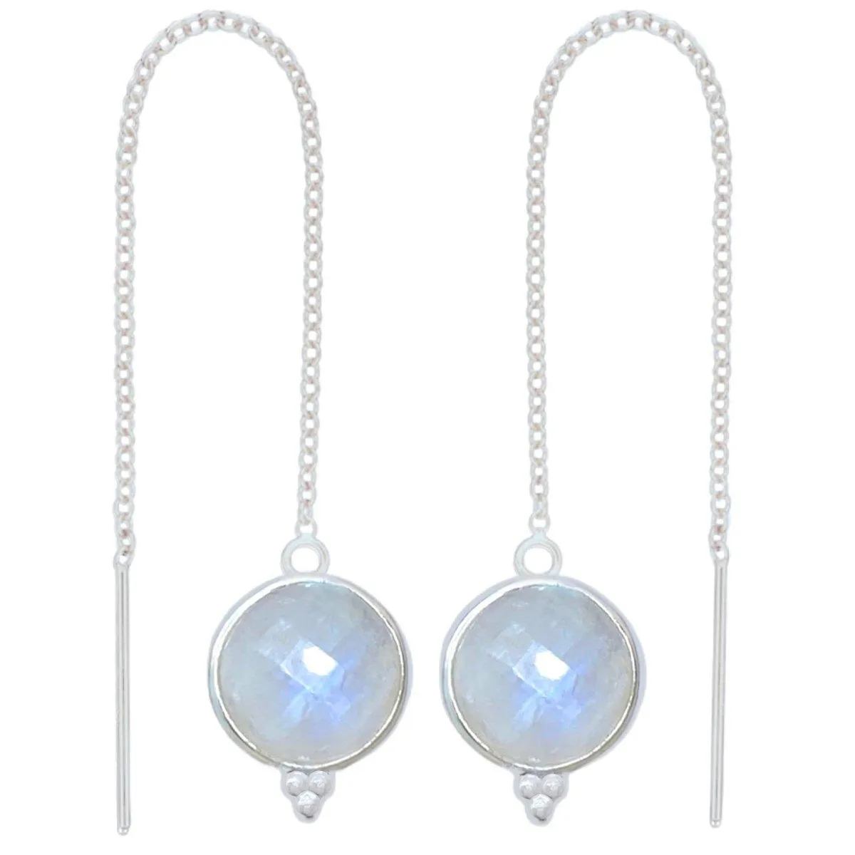 Laihas Free Spirit Threader Moonstone Earrings