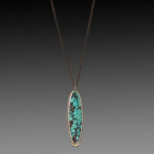 Large Turquoise Ellipse Necklace