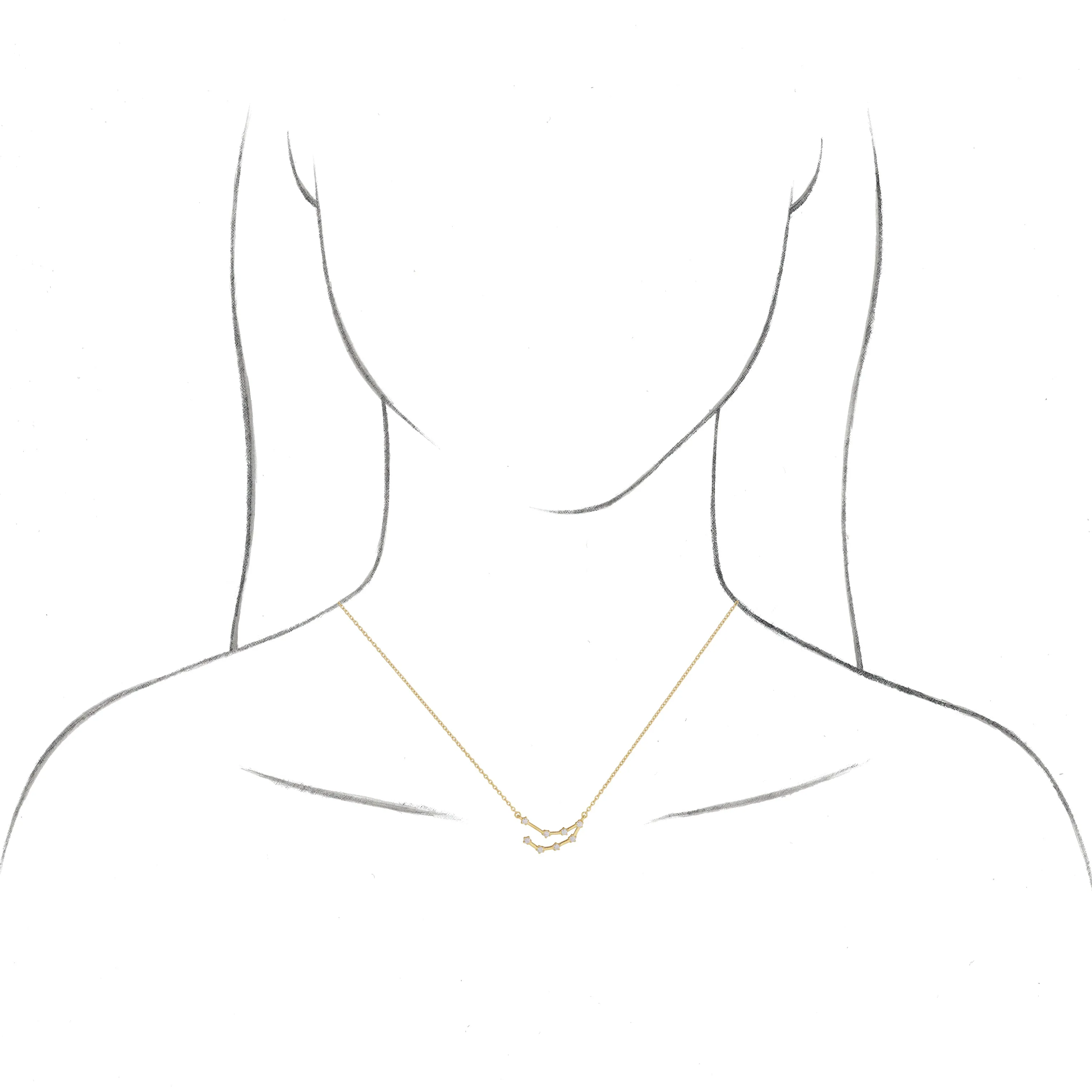 Libra Diamond Constellation Necklace