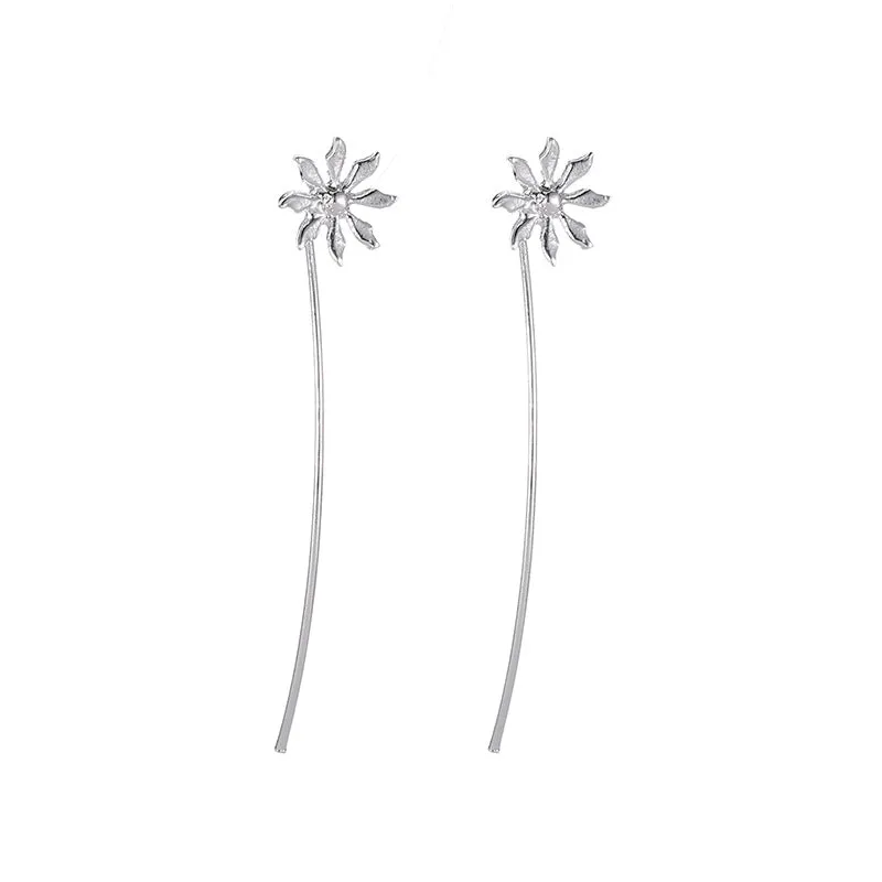 Line Tassel Tassel Earrings Long