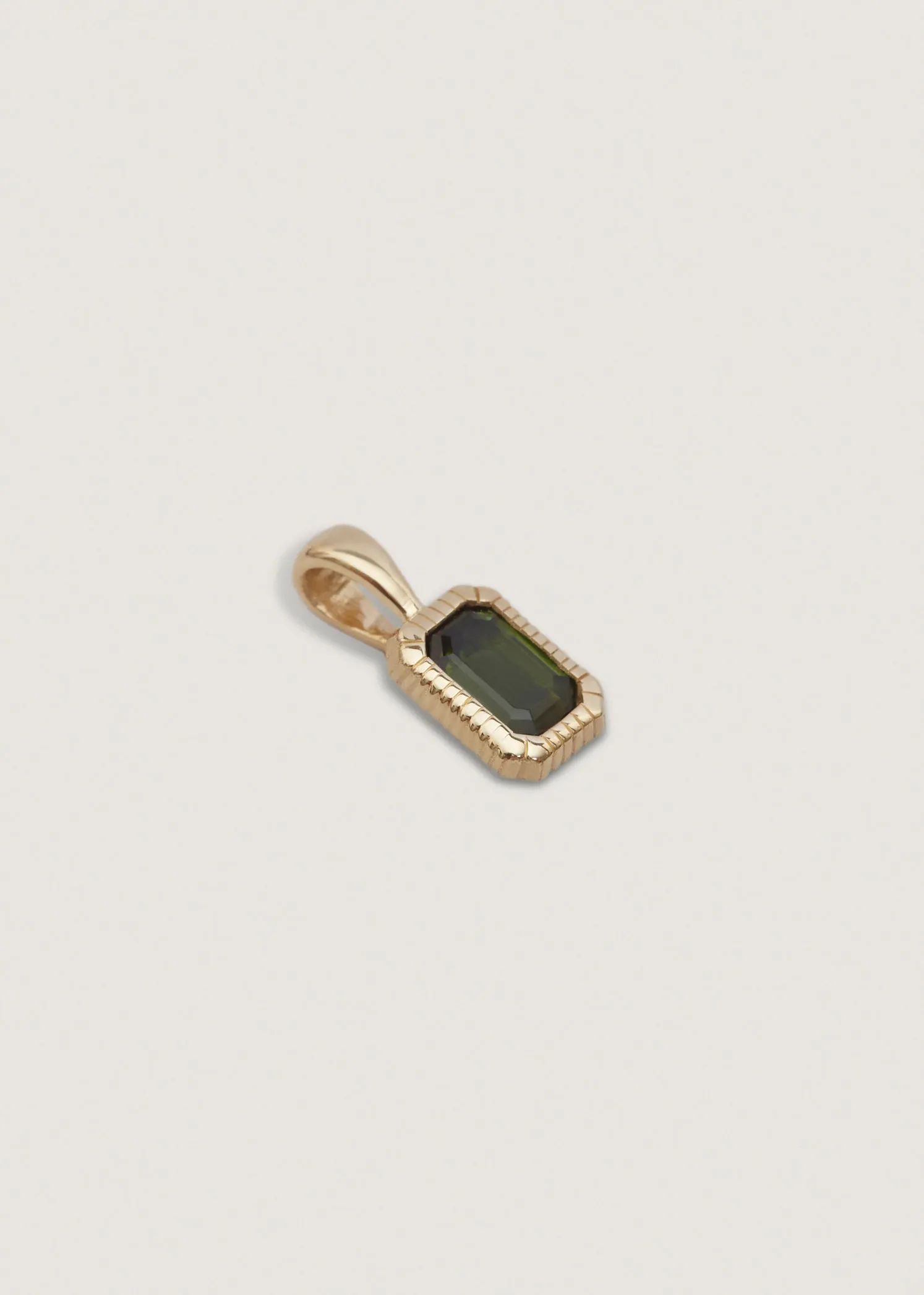 Lyra Emerald Cut Pendant Green Tourmaline
