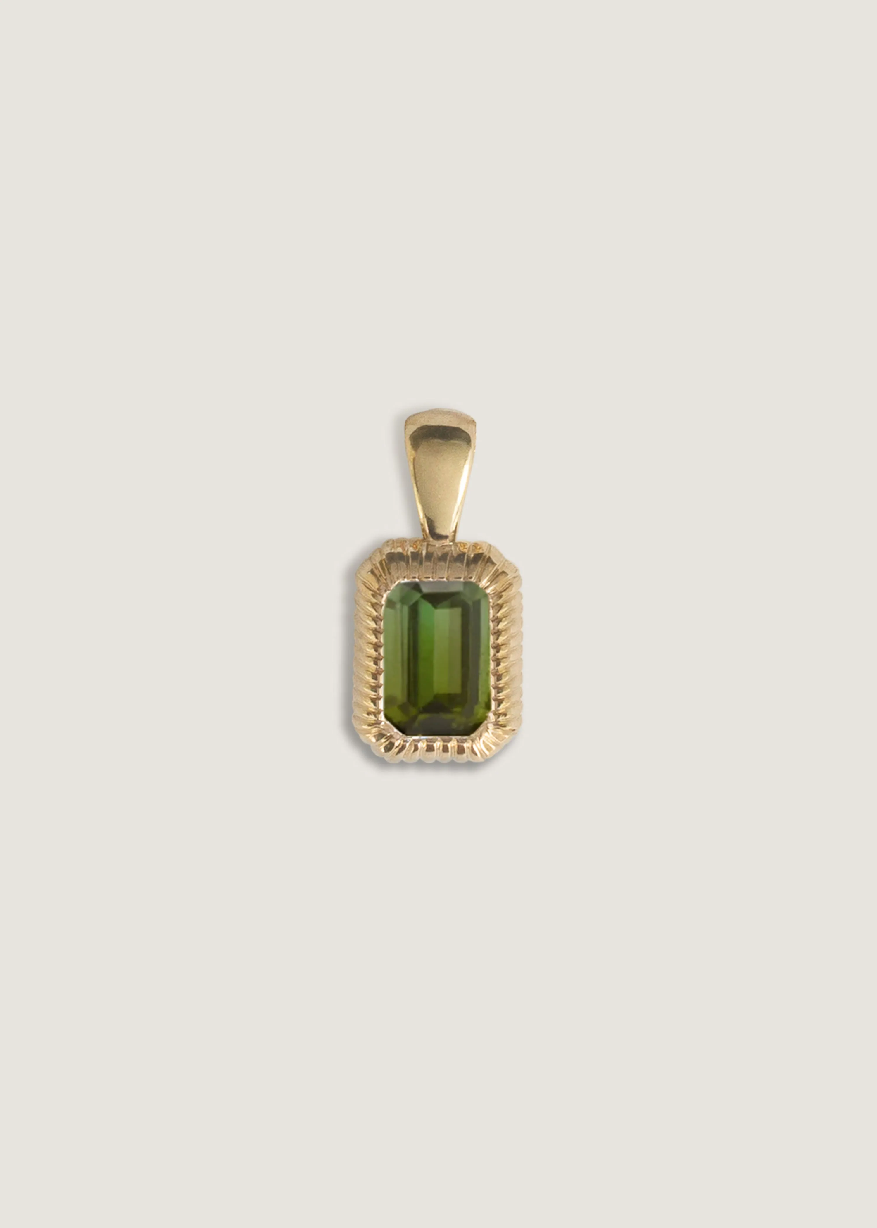 Lyra Emerald Cut Pendant Green Tourmaline