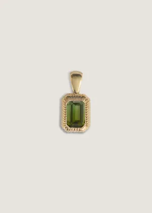 Lyra Emerald Cut Pendant Green Tourmaline