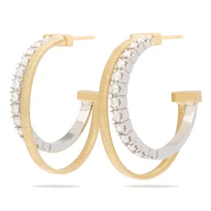 Masai Double Hoop Diamond Earrings