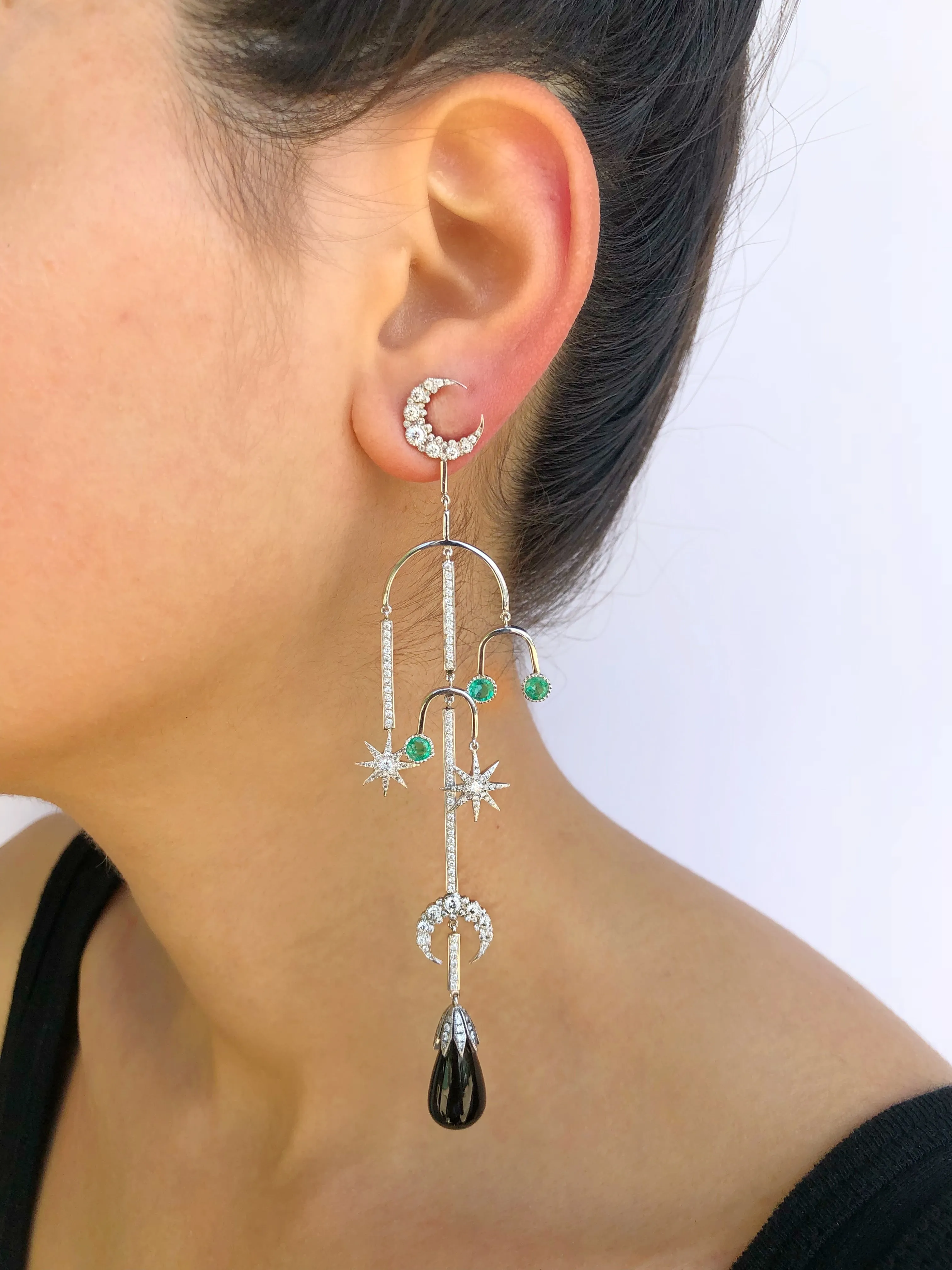 Mobile Moon Earring