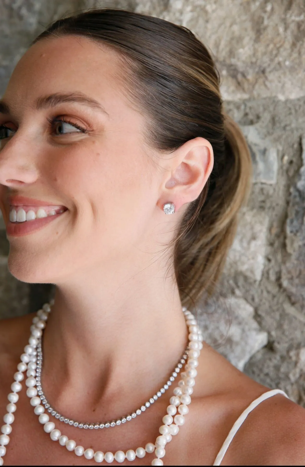 Moissanite Diamond Tennis Necklace | Round Shaped Diamond