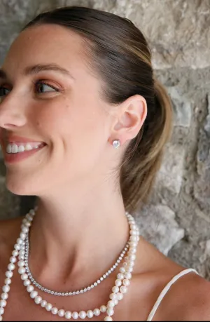 Moissanite Diamond Tennis Necklace | Round Shaped Diamond
