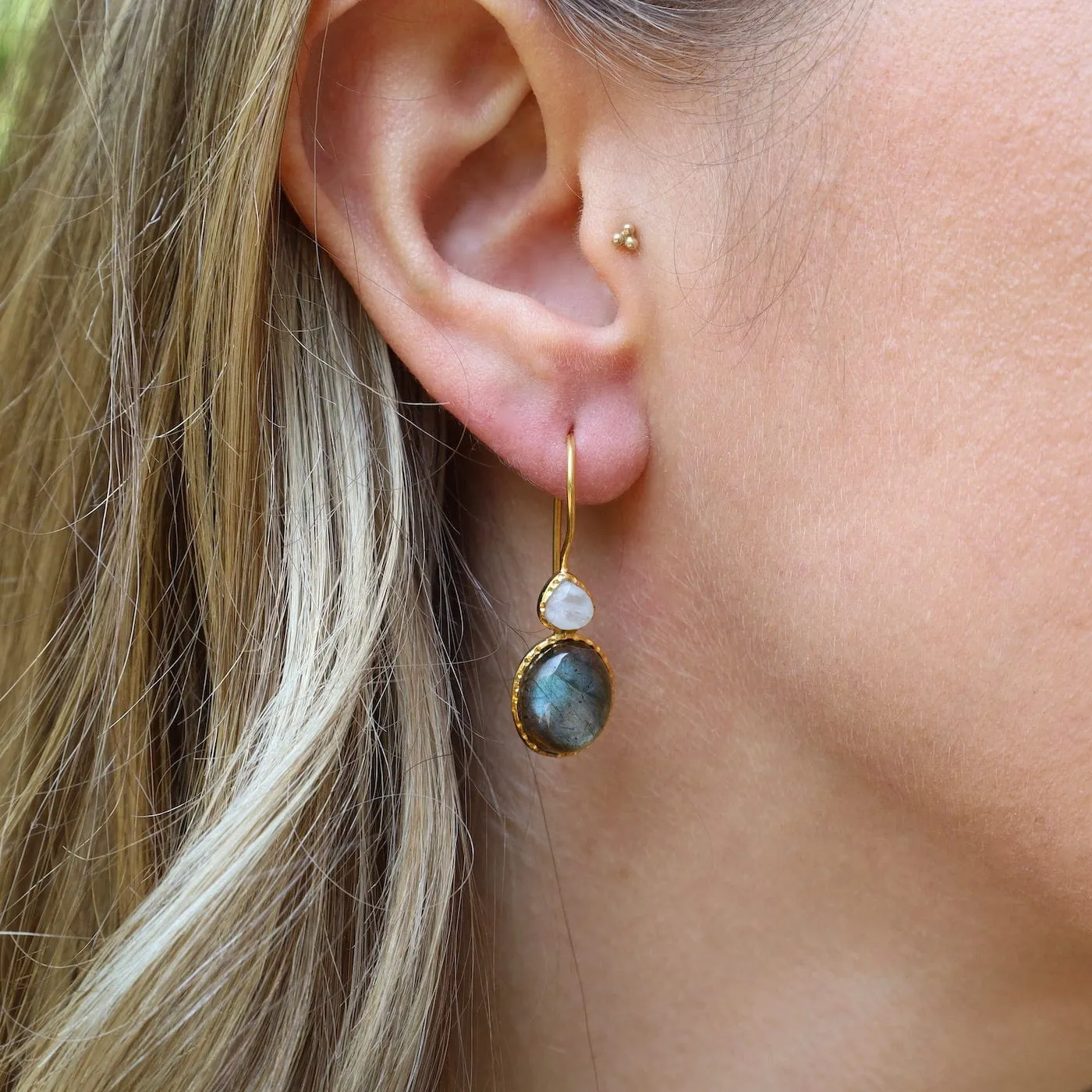 Moonstone & Labradorite Earrings