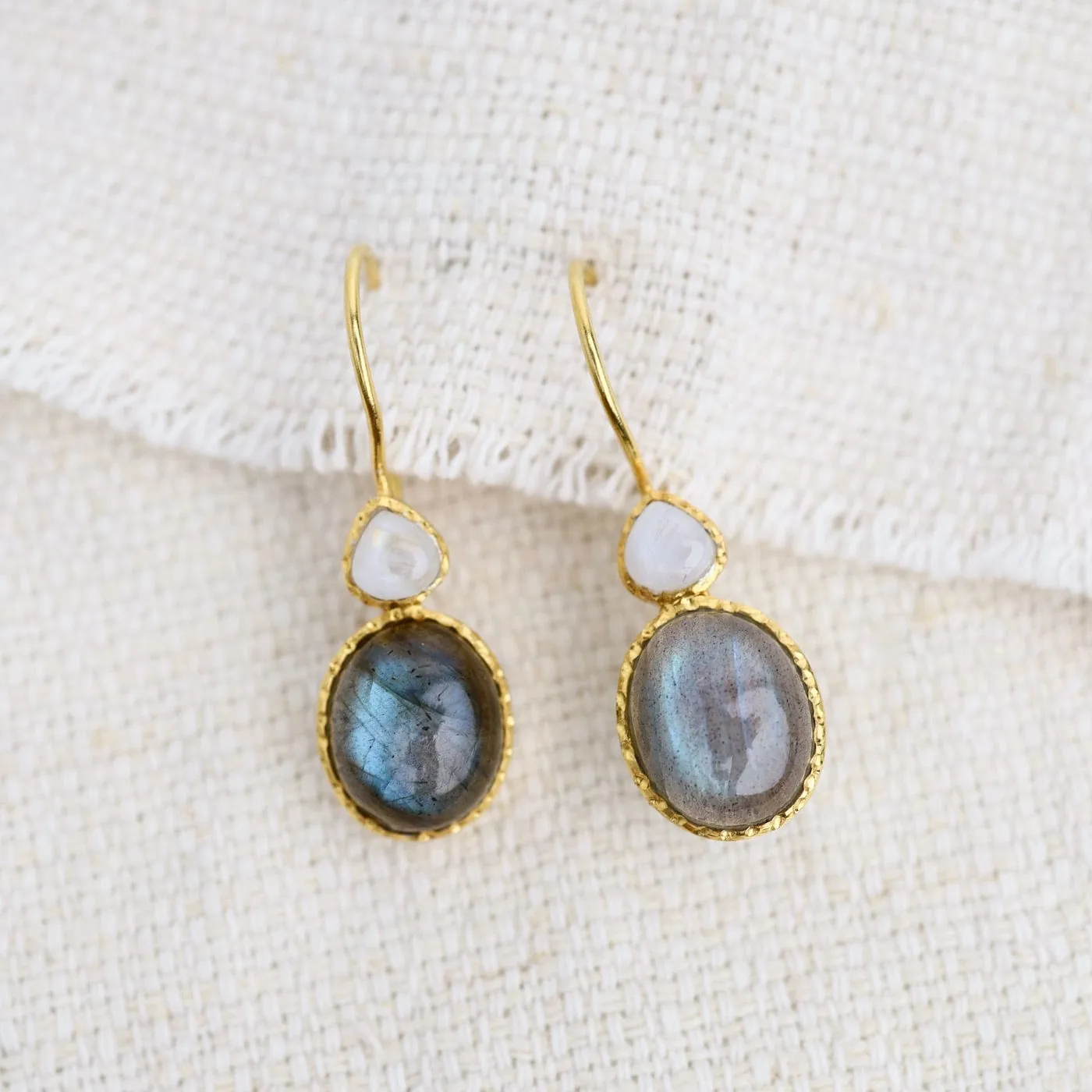 Moonstone & Labradorite Earrings