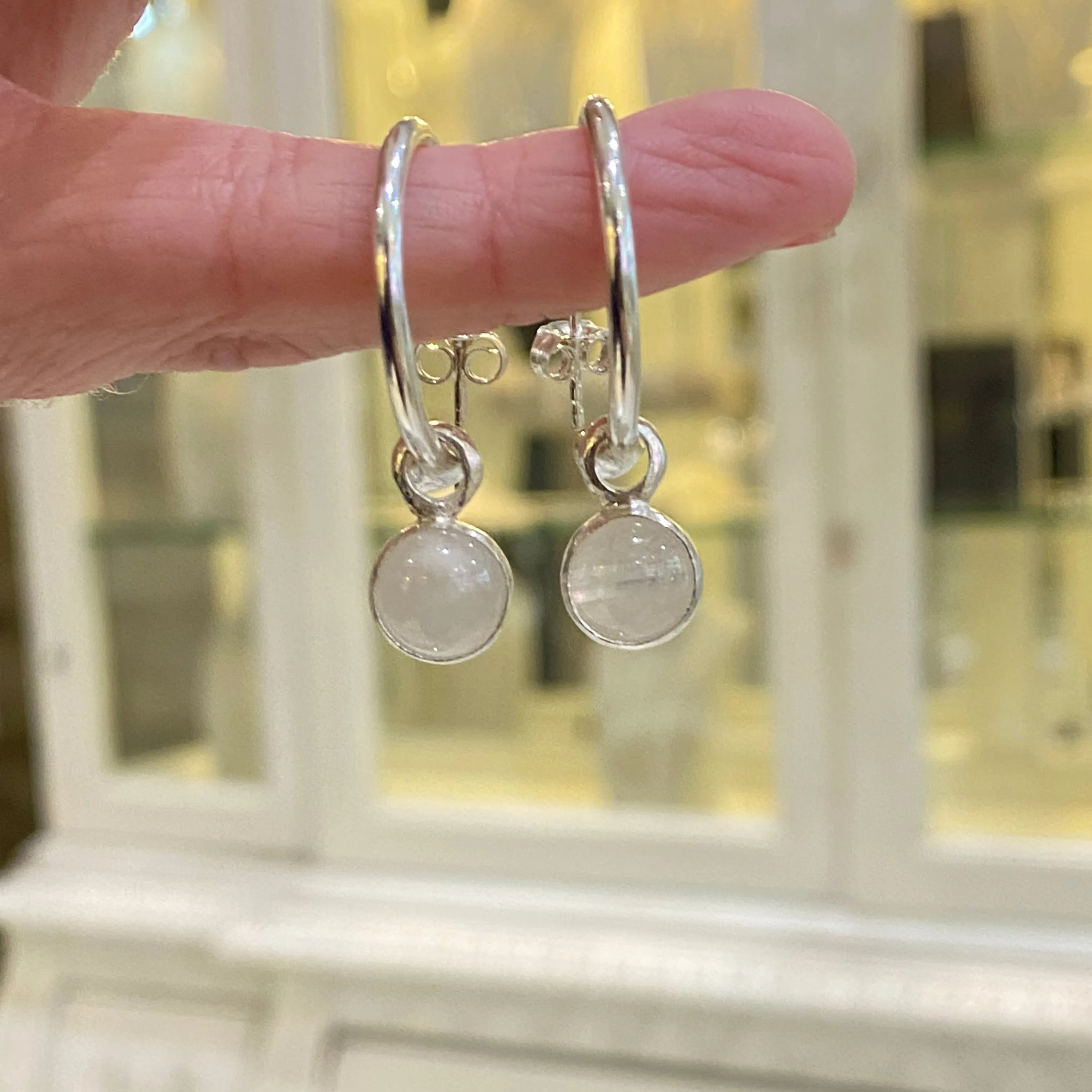 Moonstone Hoops