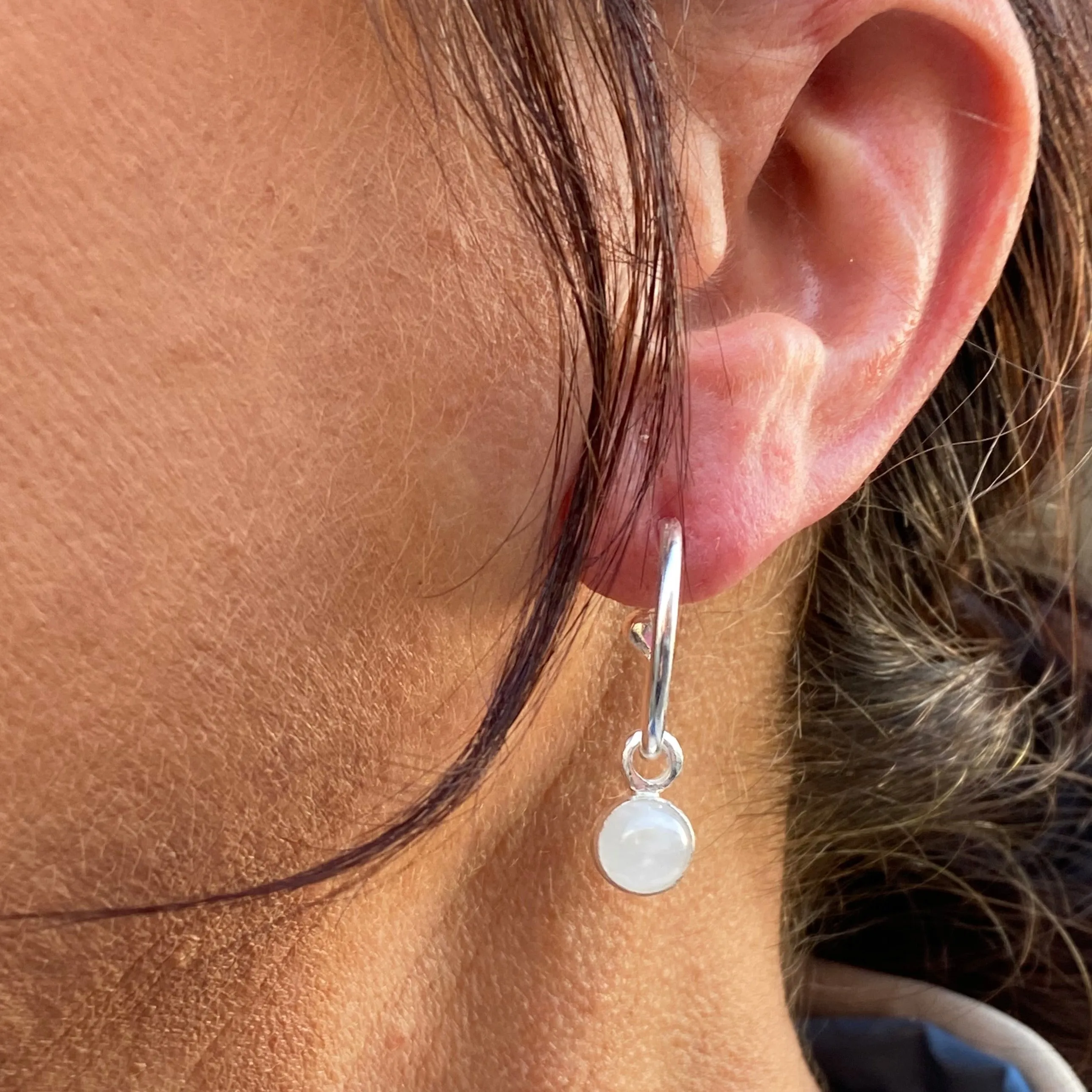 Moonstone Hoops