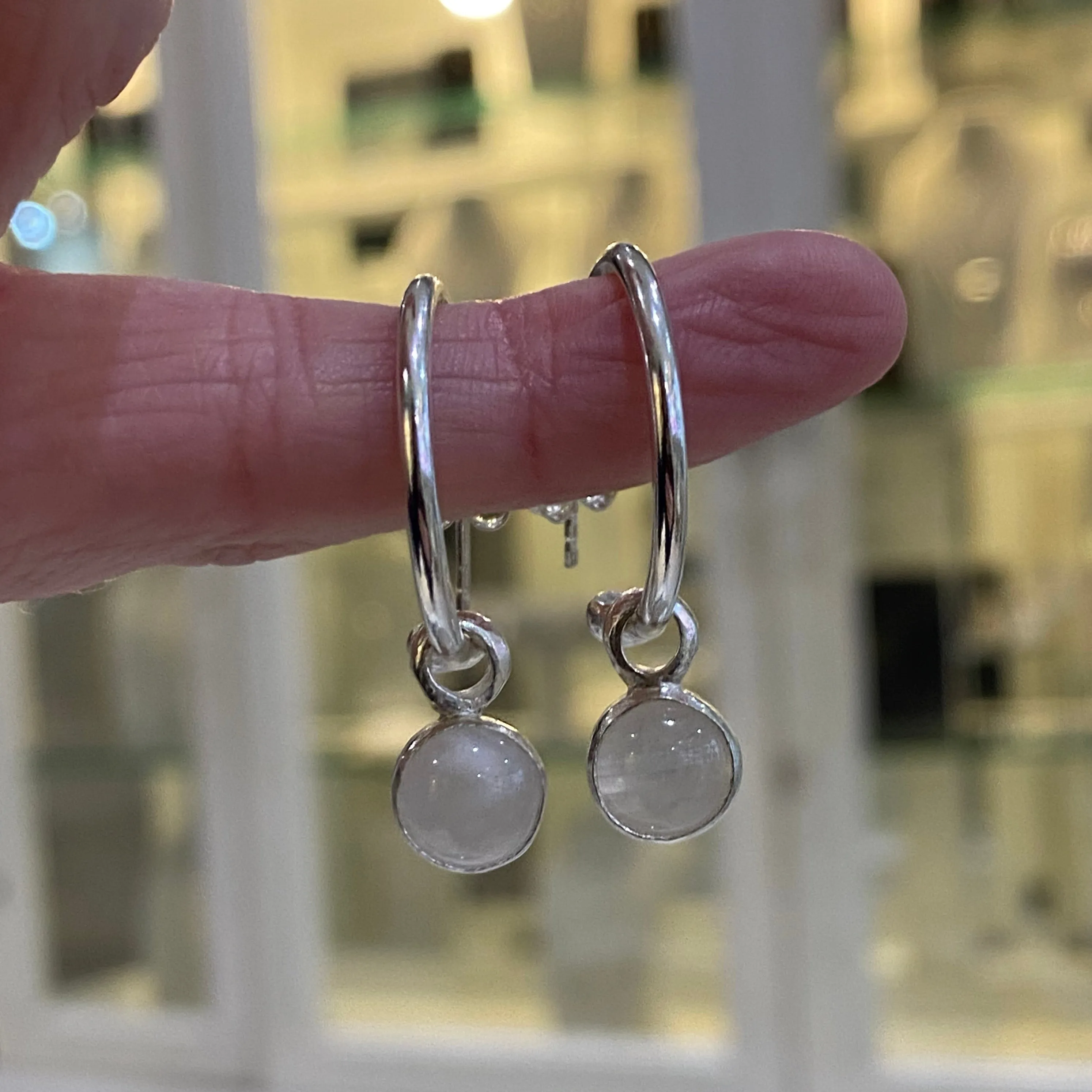 Moonstone Hoops