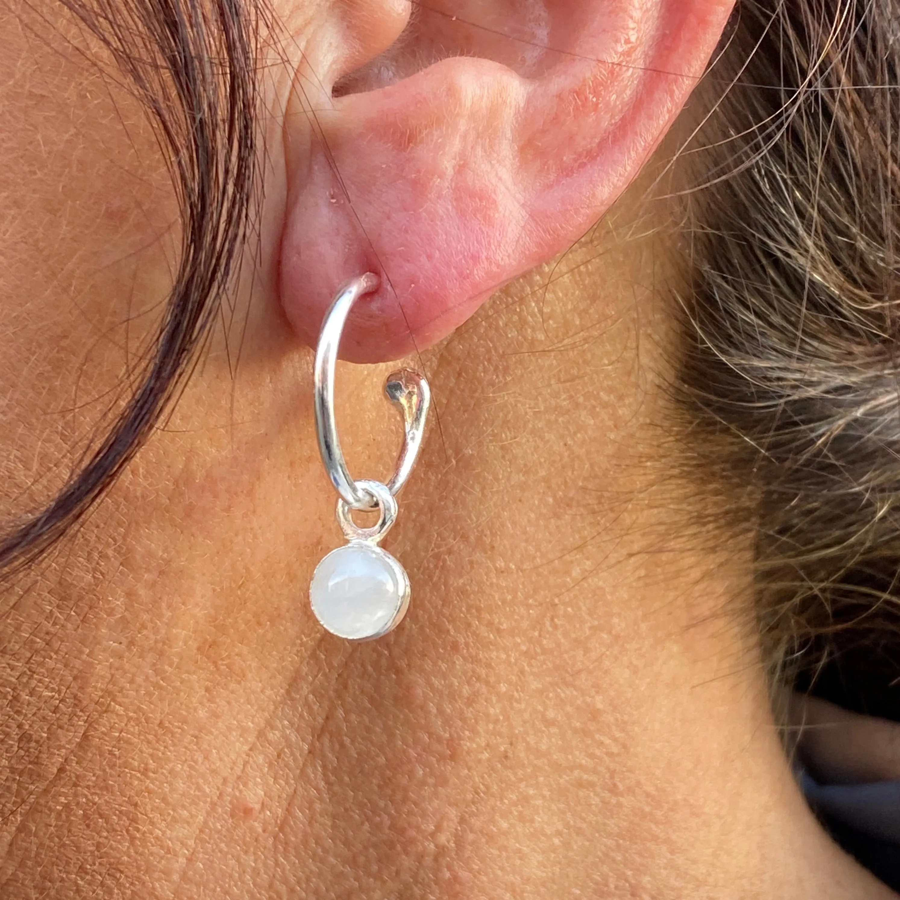Moonstone Hoops