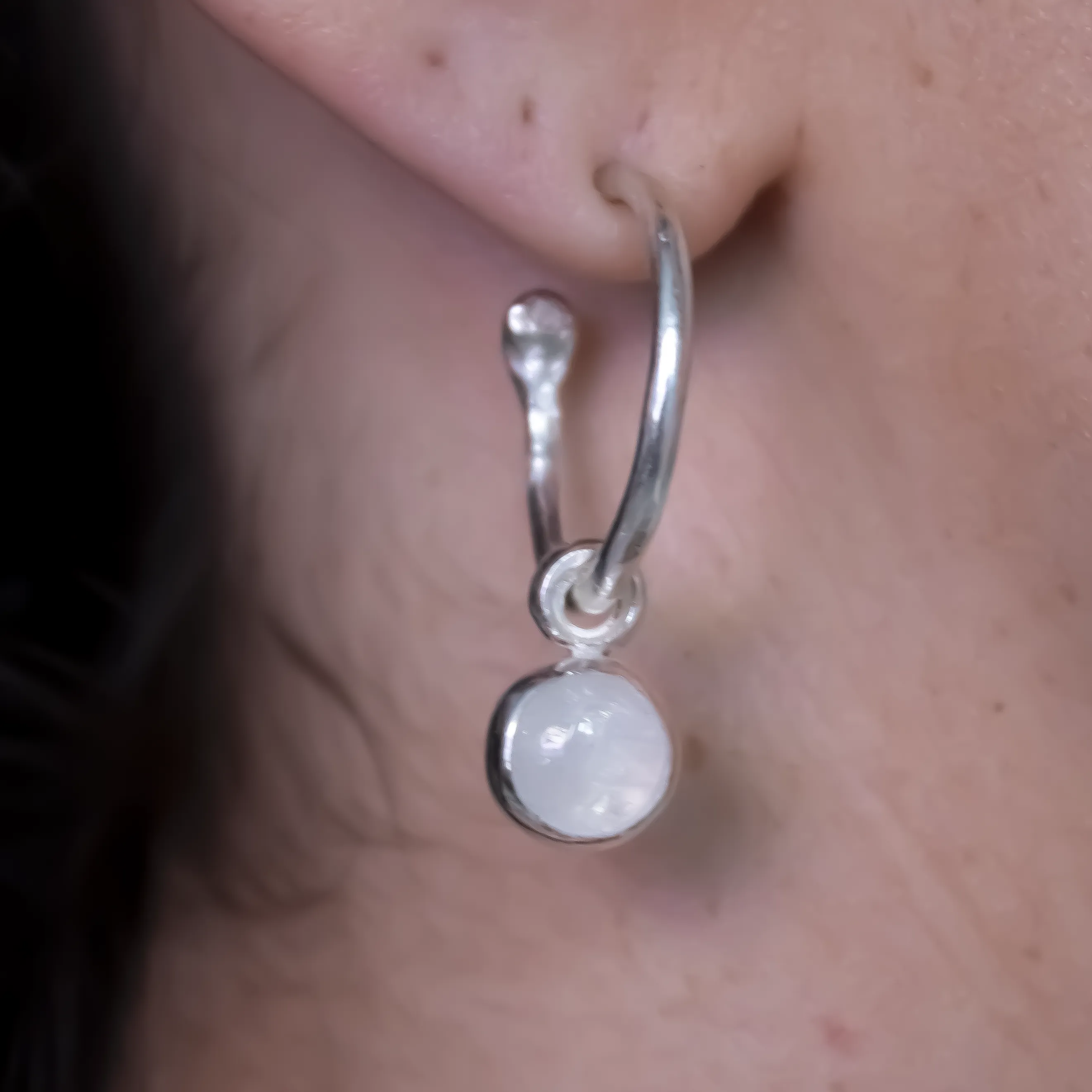 Moonstone Hoops