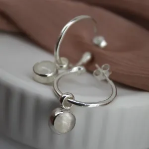 Moonstone Hoops
