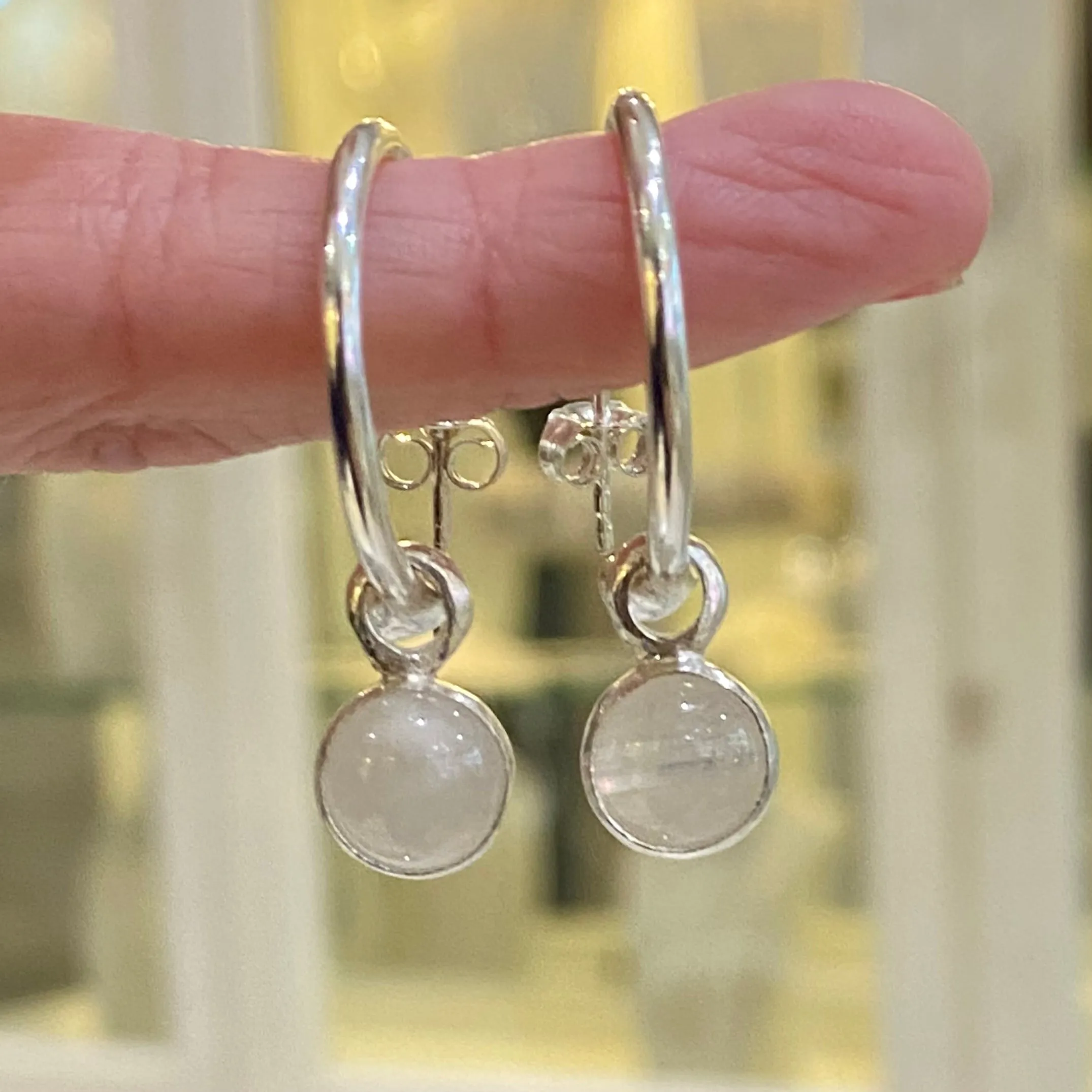 Moonstone Hoops