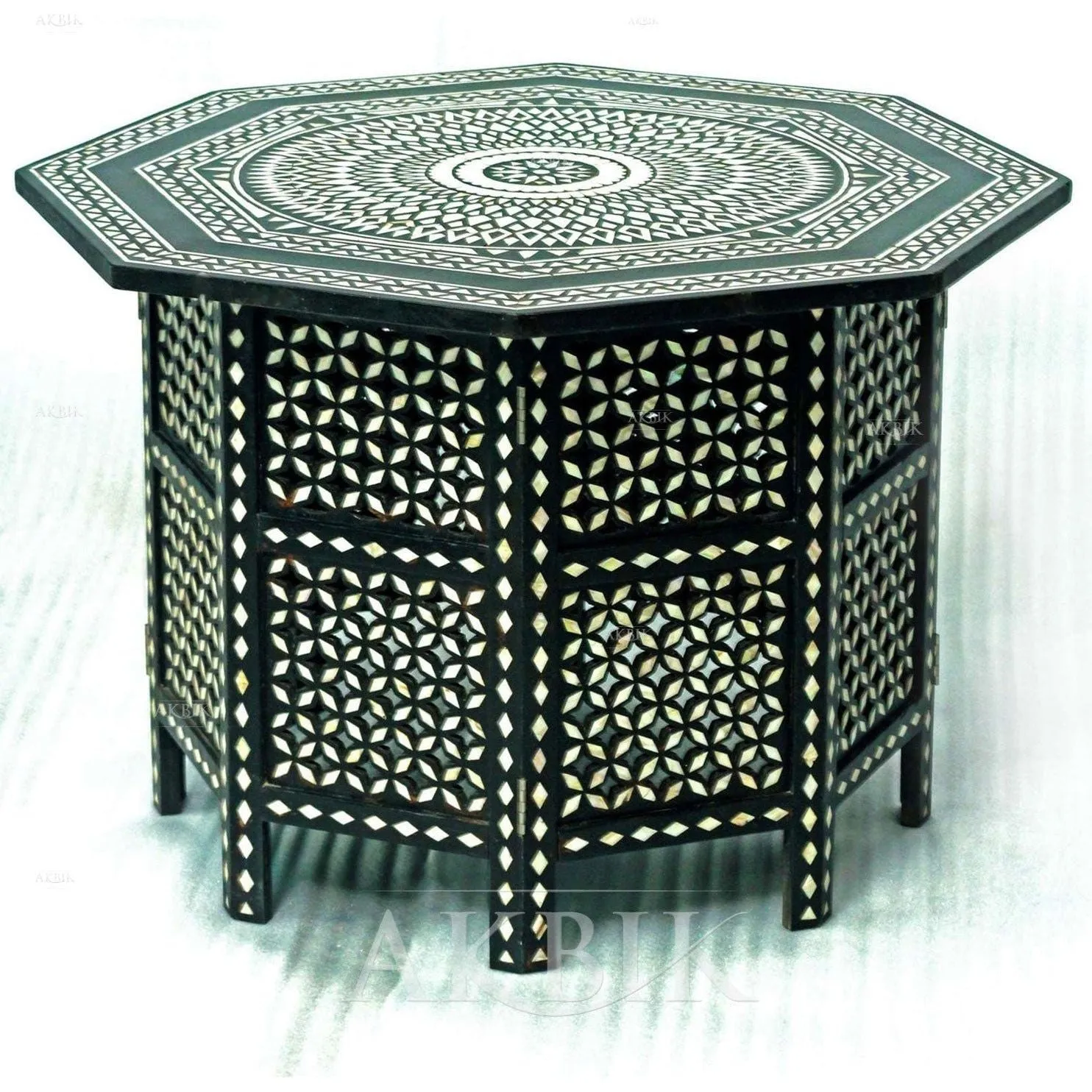 Moroccan Style Mother Of Pearl Coffee Table