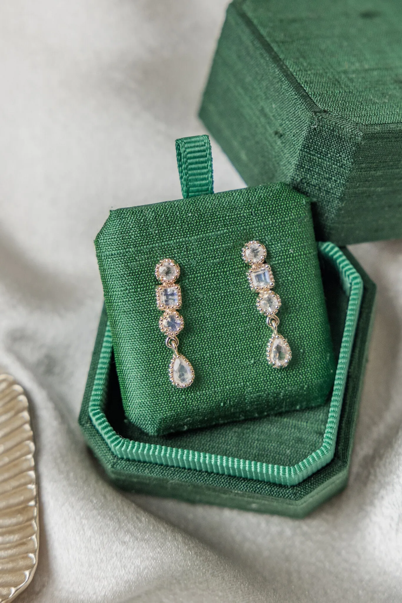 Multi-Shape Moonstone Earrings