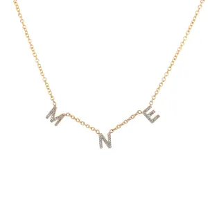 Multiple Diamond Initial Necklace