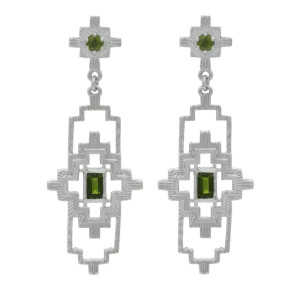 Munay Earrings | Sterling Silver | Chrome Diopside
