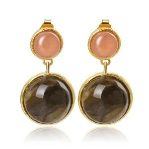 Mysterious Lake Round Dangle Earrings