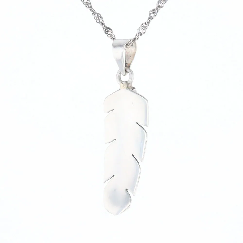 Native Inlaid Feather Pendant