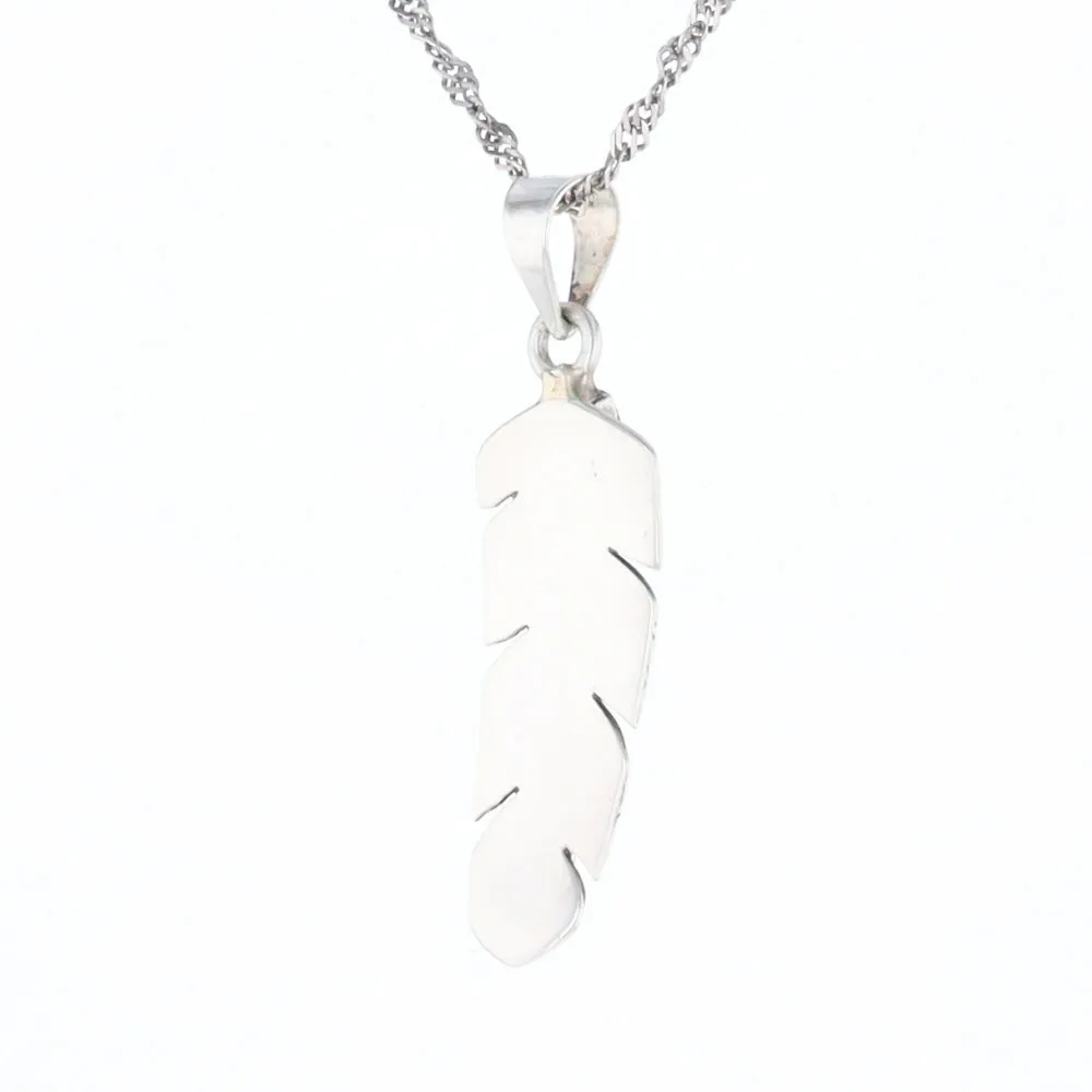 Native Inlaid Feather Pendant