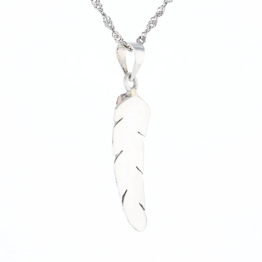 Native Inlaid Feather Pendant