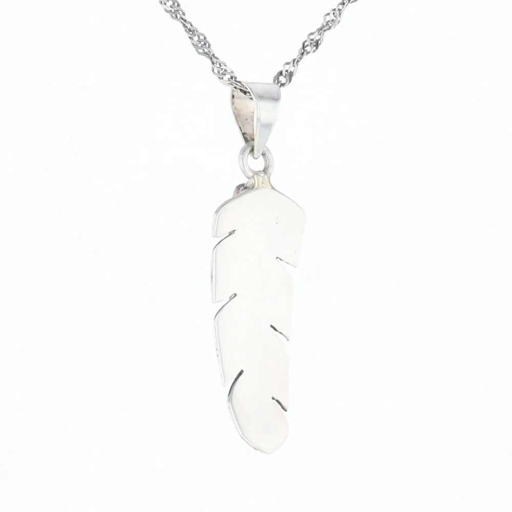 Native Inlaid Feather Pendant