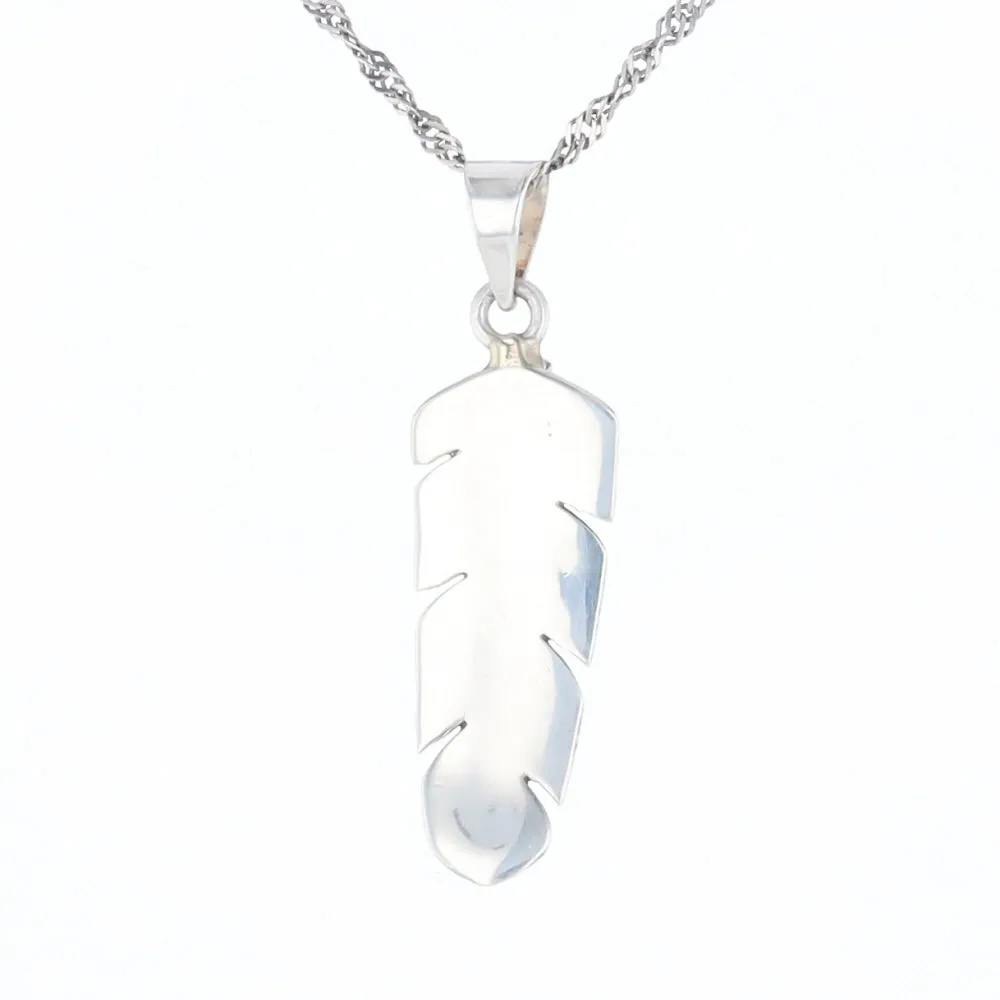 Native Inlaid Feather Pendant