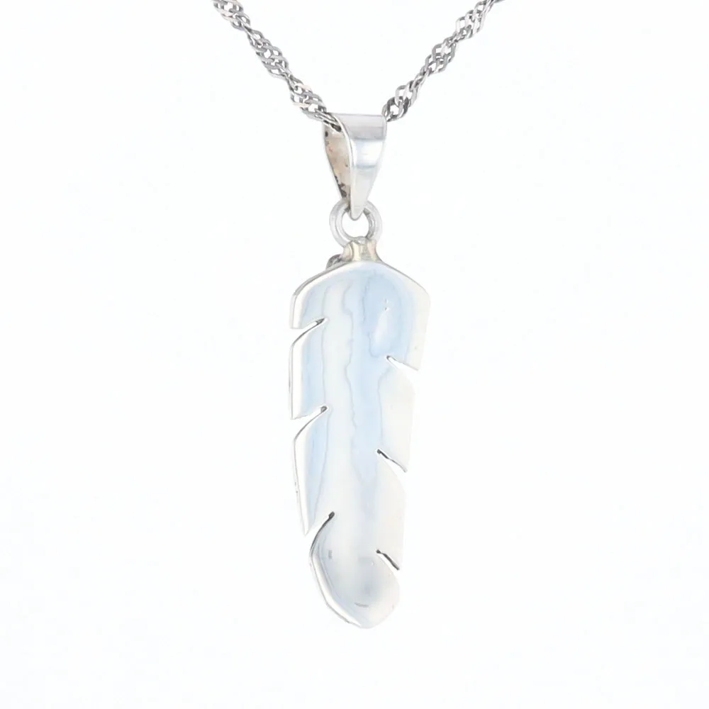 Native Inlaid Feather Pendant