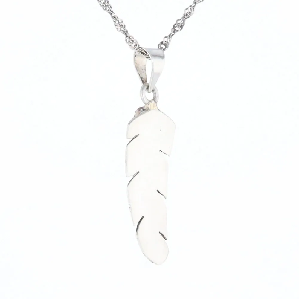 Native Inlaid Feather Pendant