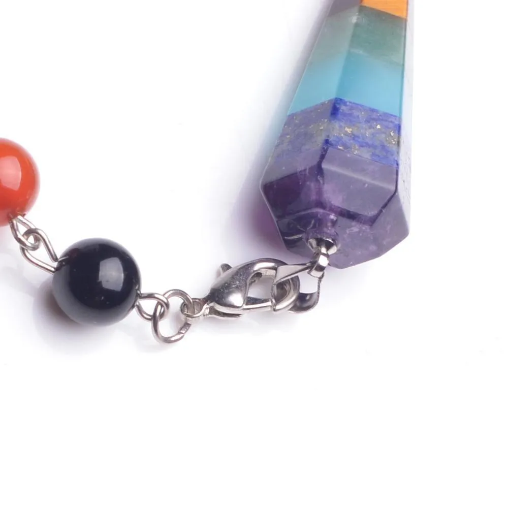 Natural Stone 7 Chakra Chainlet Gemstones Crystal Lucky Chainlet