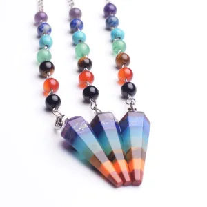Natural Stone 7 Chakra Chainlet Gemstones Crystal Lucky Chainlet