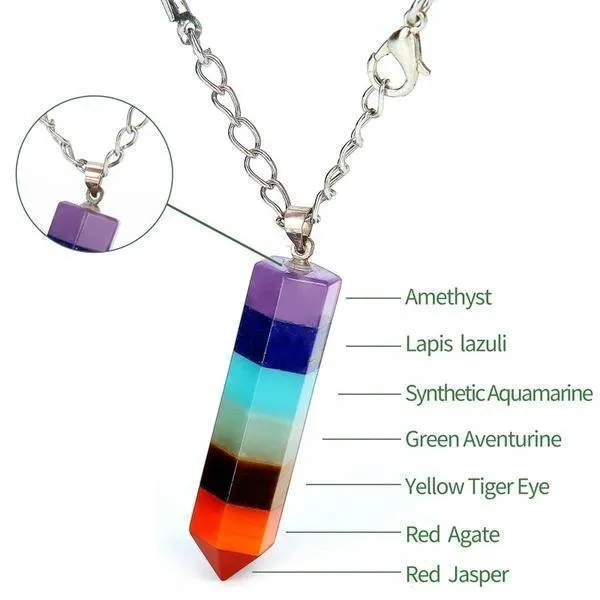 Natural Stone 7 Chakra Chainlet Gemstones Crystal Lucky Chainlet