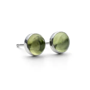 Nebula Peridot 4mm Stud Earrings