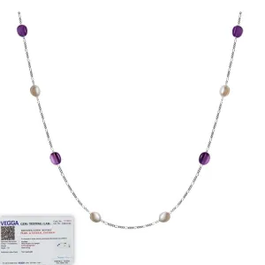 Necklace with Pearl and Amethyst