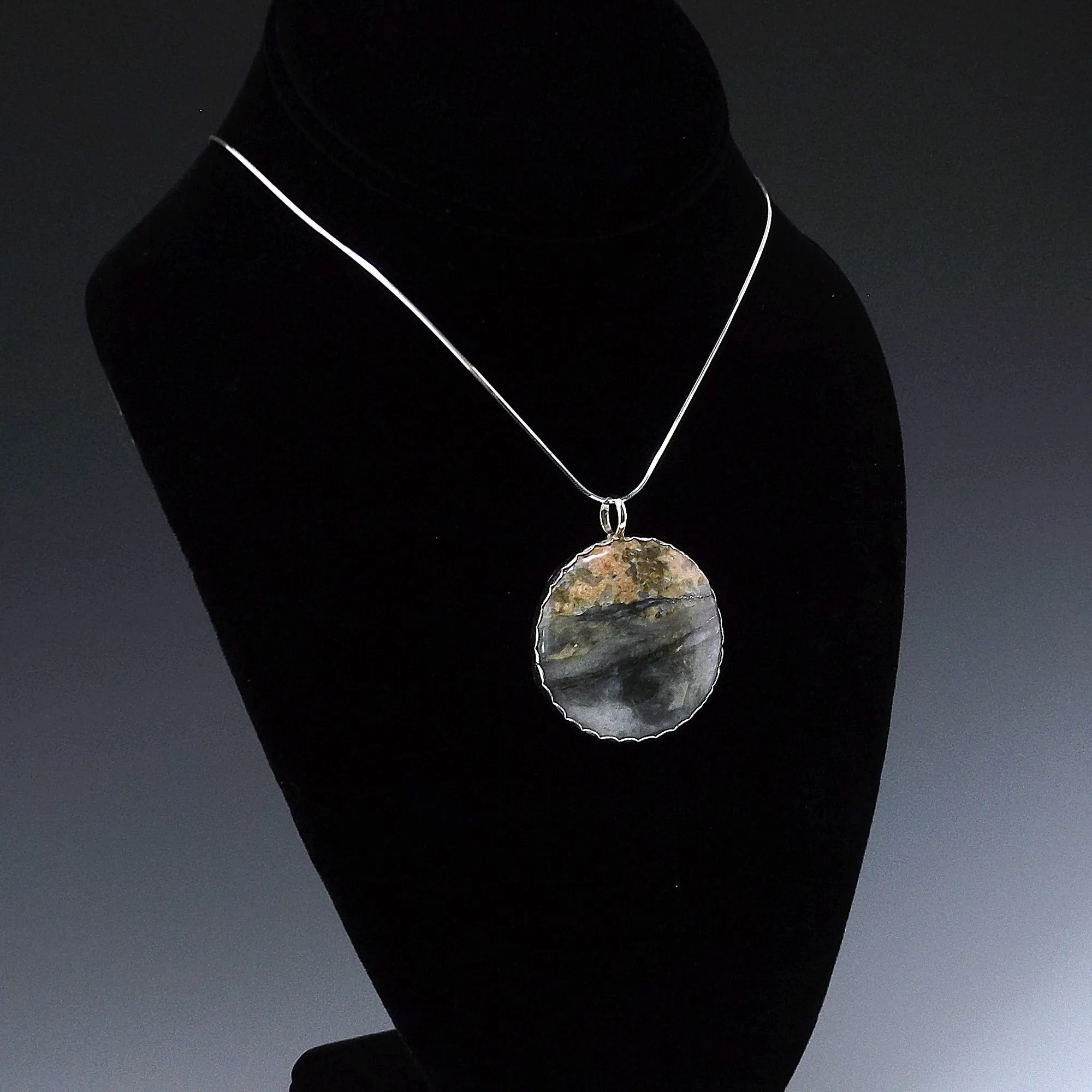 North Carolina Boiling Green Jasper Necklace