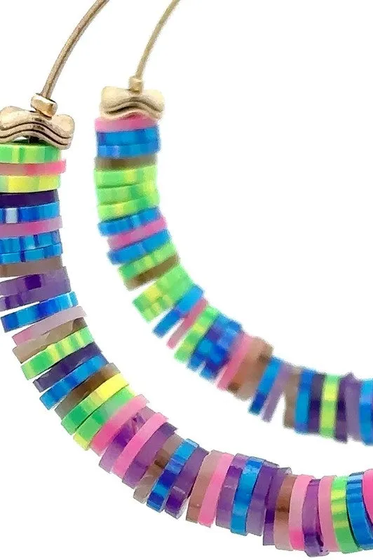 Ocean Sky Hoop Earrings