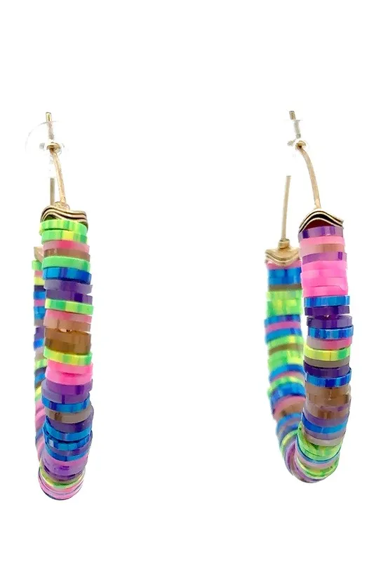 Ocean Sky Hoop Earrings